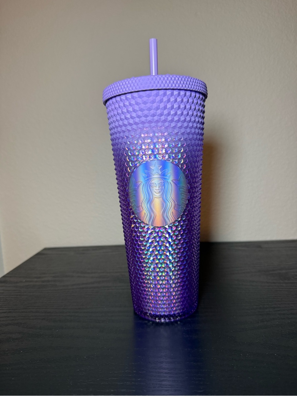 Starbucks Purple Studded Iridescent Cold Cup with Straw
